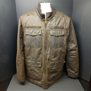 Guess Mens Jacket L, Fleece Inside Protective Water Resist Polyester Coating